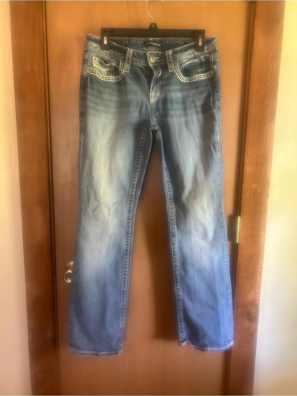 Vigoss Women's Boot Cut Jeans - Light Blue Wash